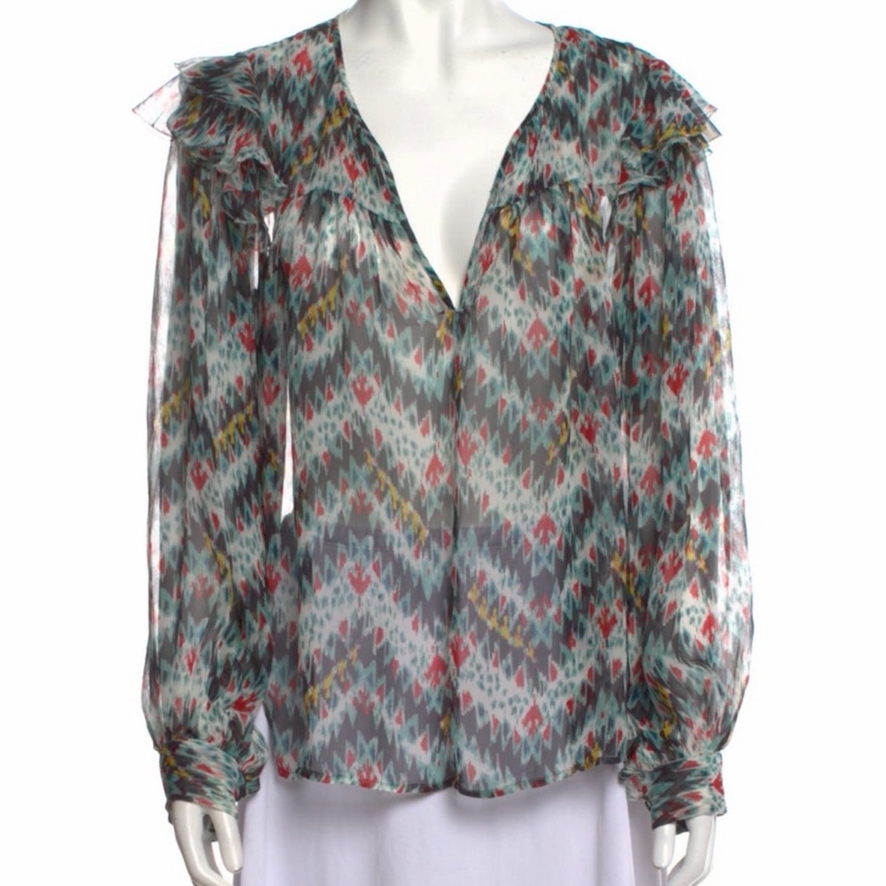 Isabel Marant Silk Multicolor Sheer top